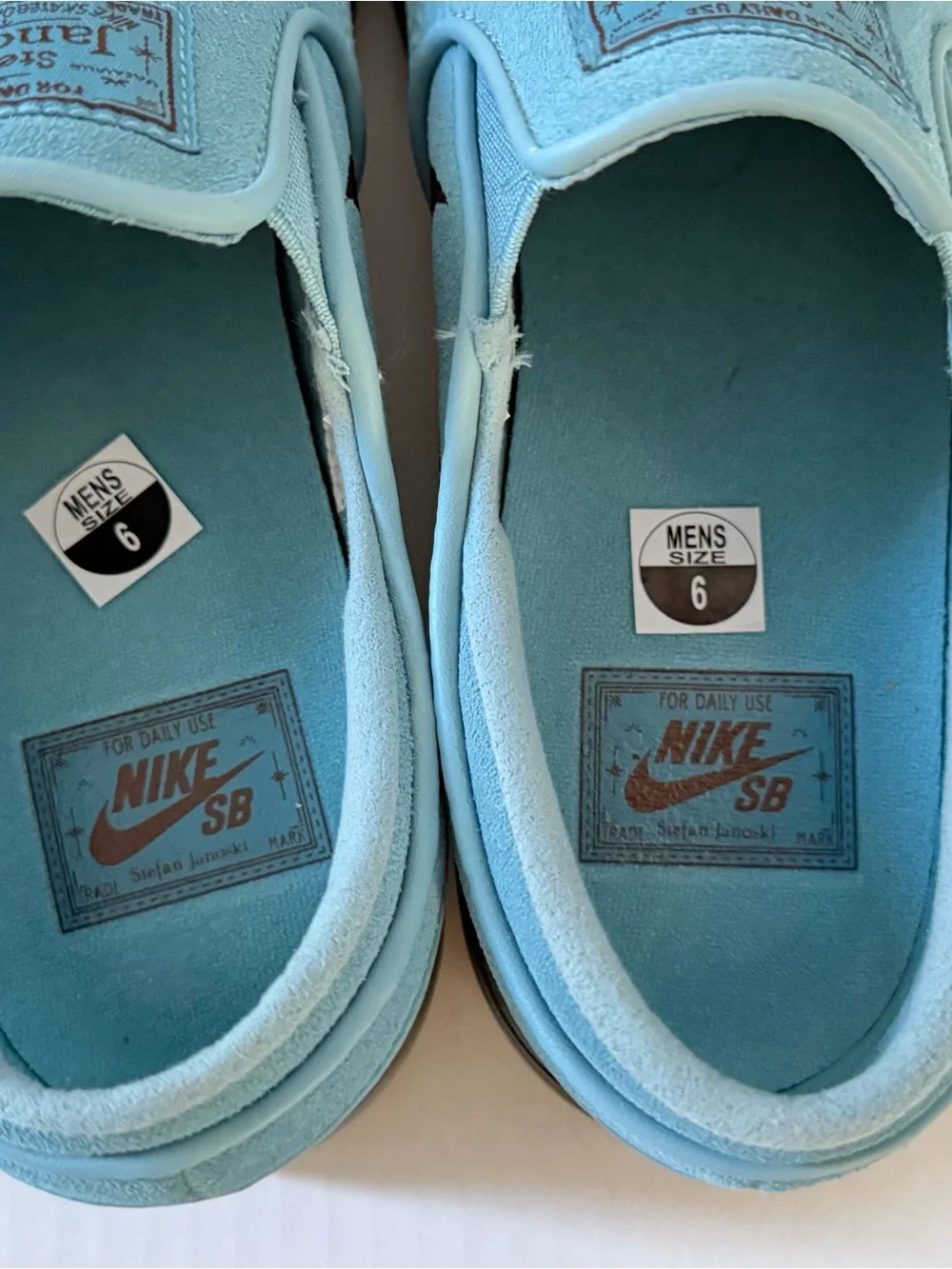 Rare New Nike Zoom Stefan Janoski+ Slip SB Denim Turquoise Men Size 6